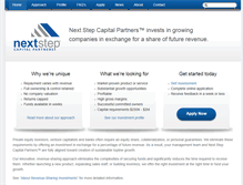 Tablet Screenshot of nextstepcapitalpartners.com